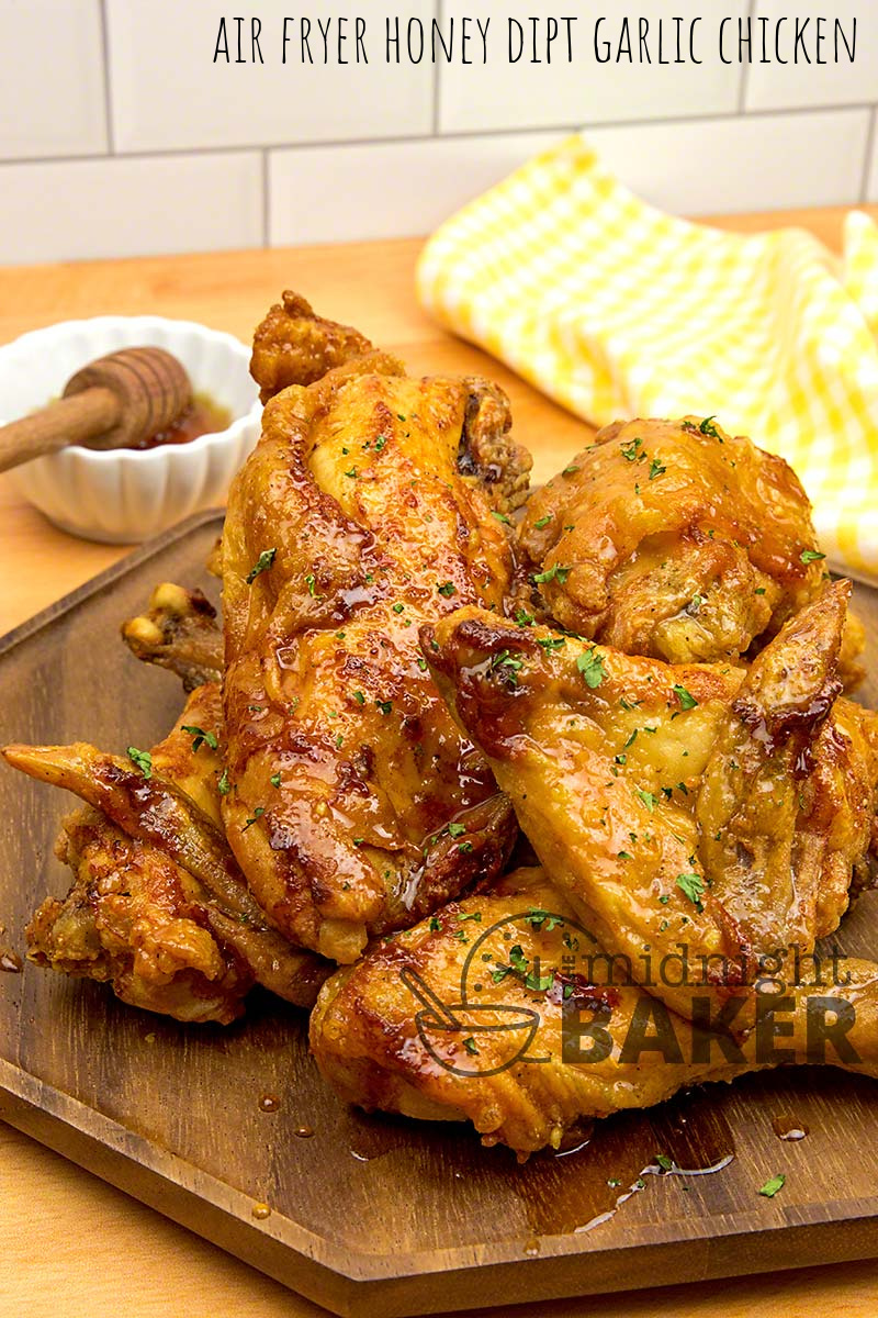 Crispy and garlicky air-fried chicken/