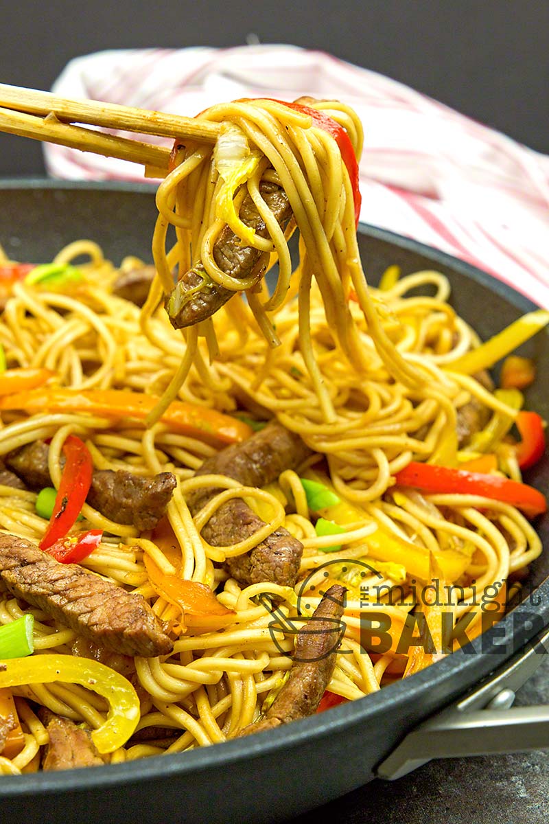 Asian beef & pepper noodles