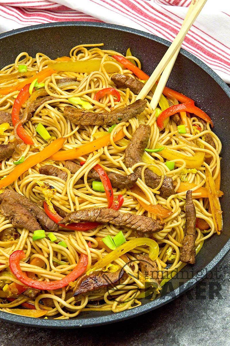 Asian beef & pepper noodles