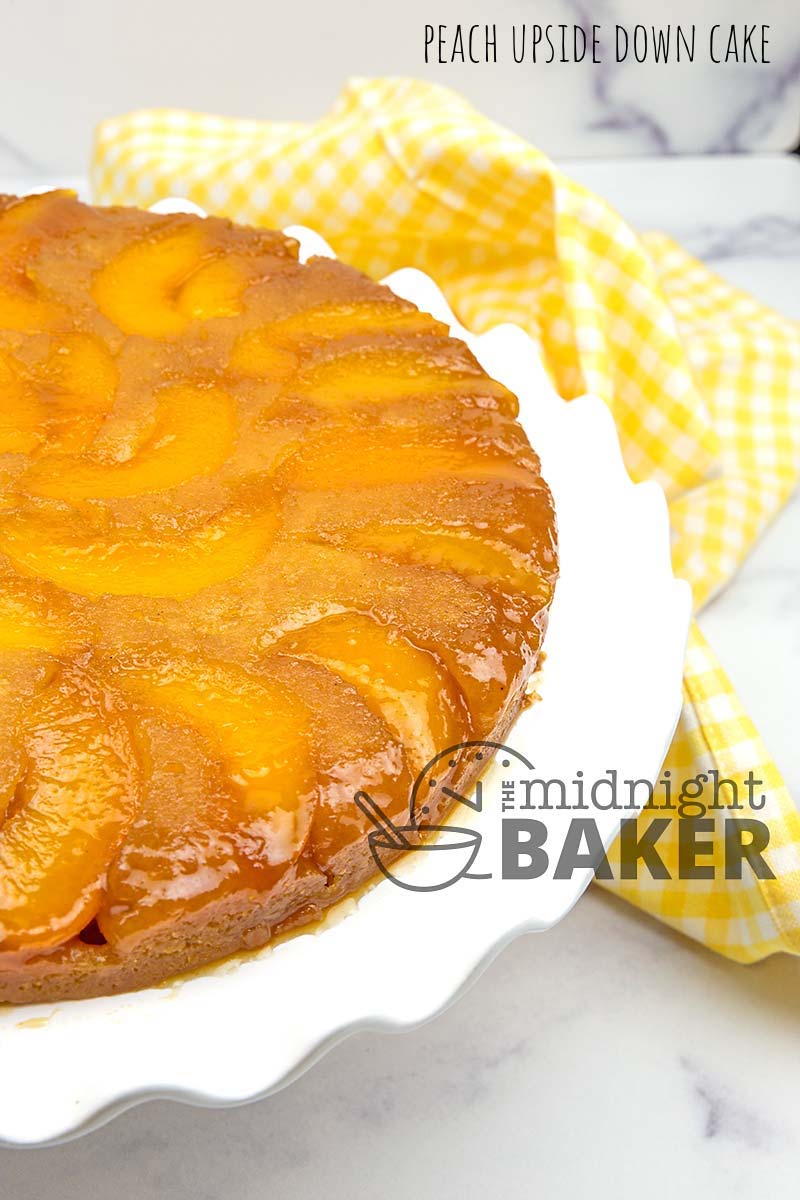 Peach upside down dessert cake